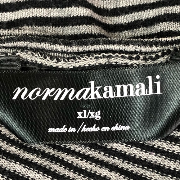 Norma Kamali Gray & Black Waterfall Cardigan XL - Picture 3 of 8